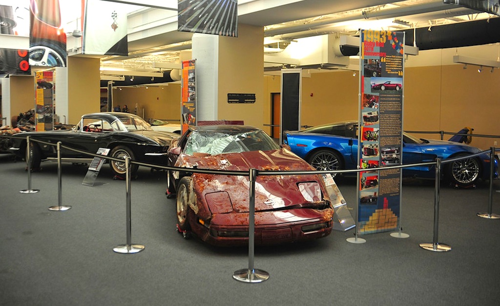 Sinkhole Vettes on display