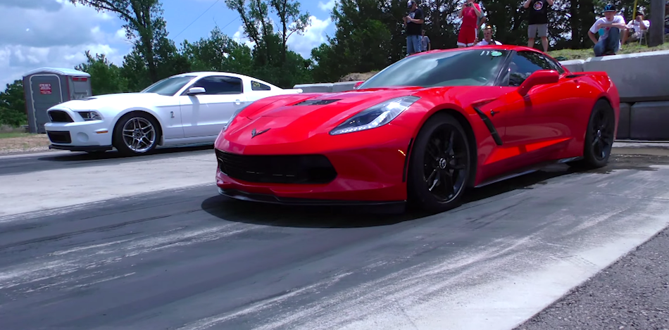 Supercharged C7 Corvette versus Mustang GT500