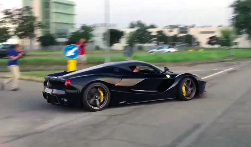 LaFerrari epic wild drifting and nearly crashing