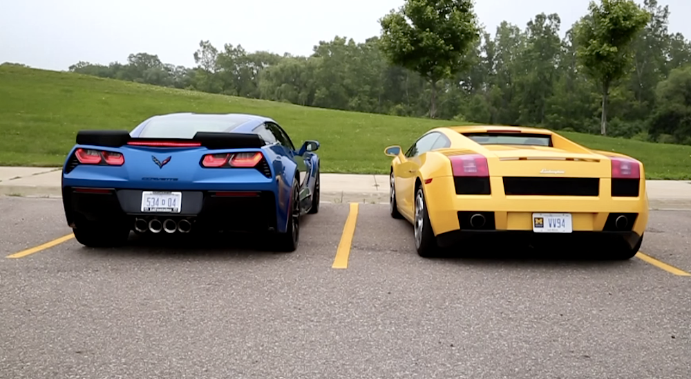 C7 Corvette Z06 vs Lamborghini Gallardo Epic Exhaust Battle and POV Acceleration!