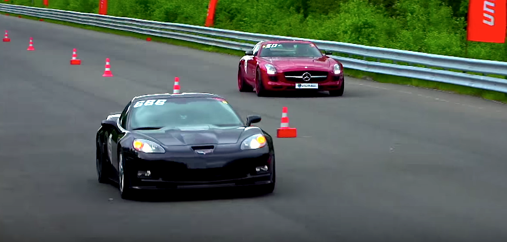 Chevrolet Corvette ZR1 vs Mercedes SLS AMG vs Mercedes C63 AMG