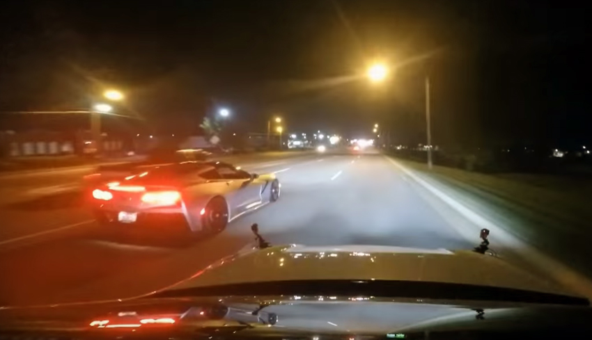 Tesla races Corvette C7