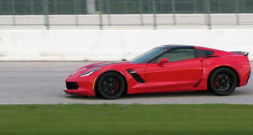 Corvettes on track in Palm Beach, Florida