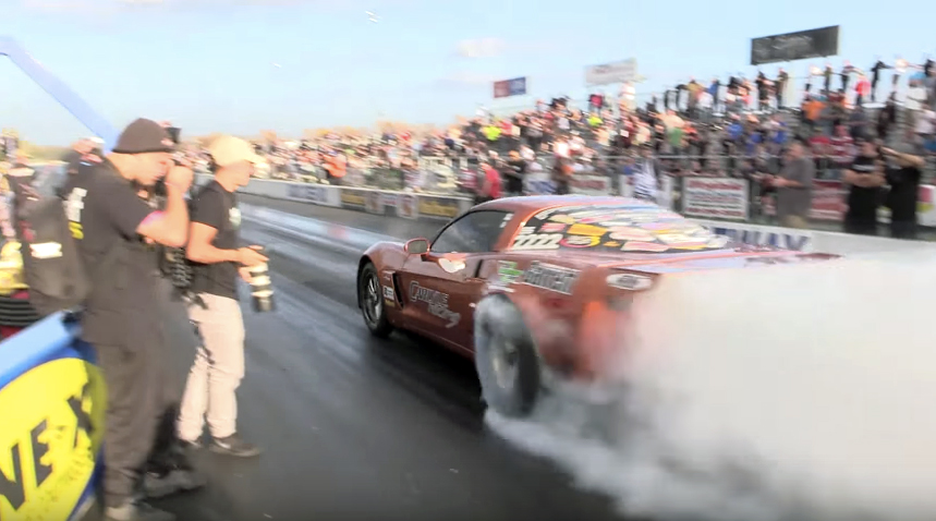 6-Second Corvette Half Track Wheelie, Traps 220mph