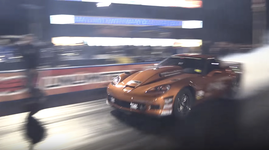 6-Second Corvette Half Track Wheelie, Traps 220mph