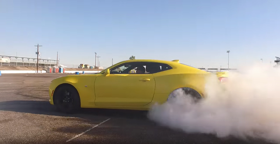 2016 Chevy Camaro SS Tire Shredding