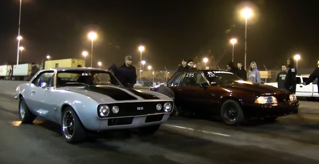 BBC Camaro vs Nitrous Mustang