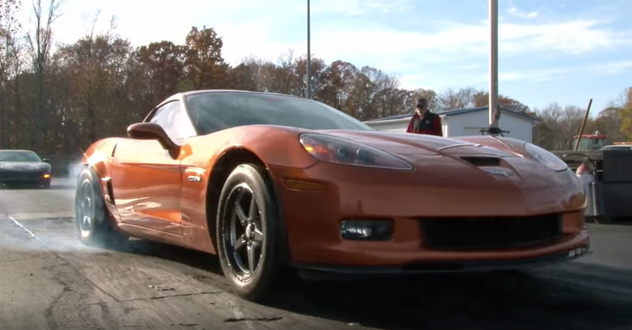 Z06 Corvette Carrys the Wheels to 30 feet runs a 9.46