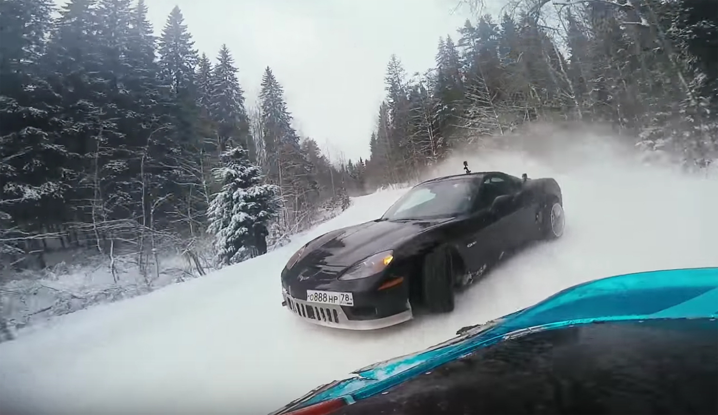 Crazy winter drift, Russia